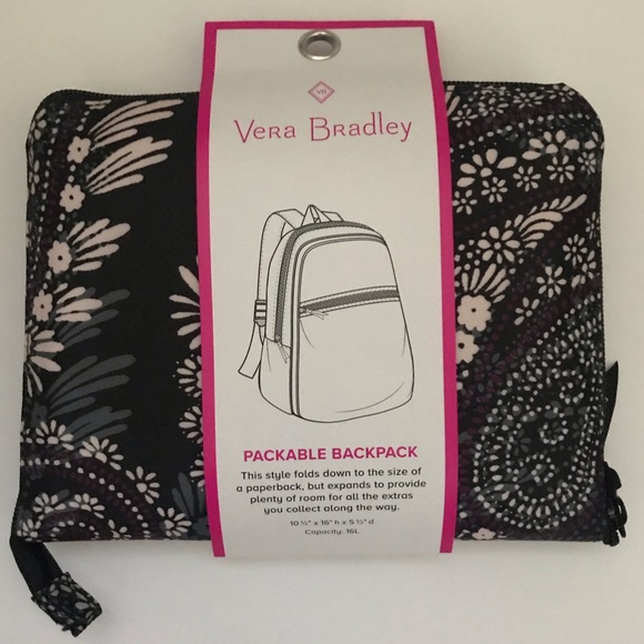 vera bradley packable backpack